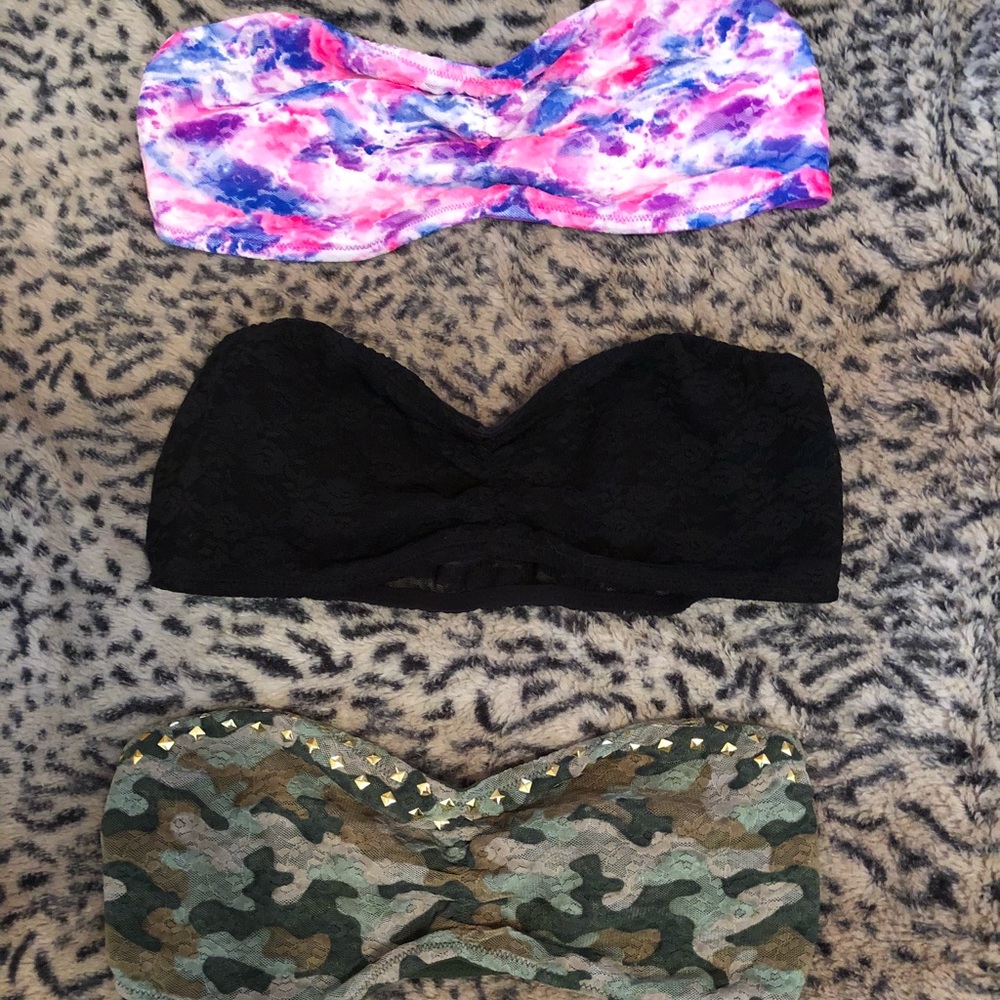 Lot of 3 Victoria’s Secret Strapless Bandeua Bras